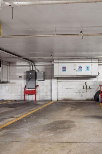 Underground heated parking spot with storage. There is also a car wash bay for free use in the garage.