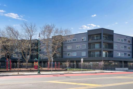 North side of building faces Lake Street, Your unit faces south!