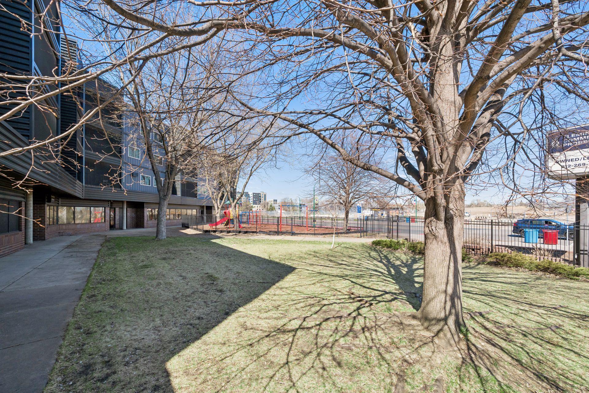 North and east side of the building.