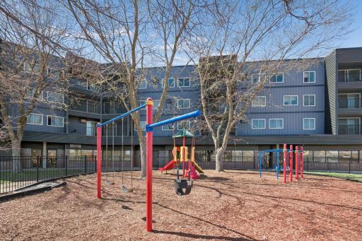 There is a daycare on the main floor of the building with an outdoor playground!