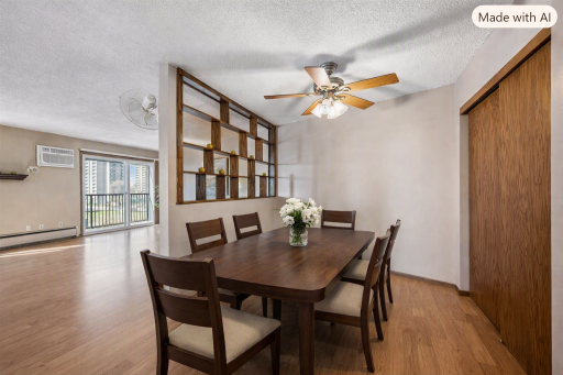 The dining area easily accommodates your large dinner group!