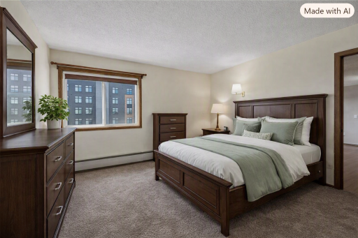 Primary bedroom with private bathroom.
