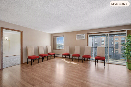 The spacious living space is great for social gatherings with friends and family!