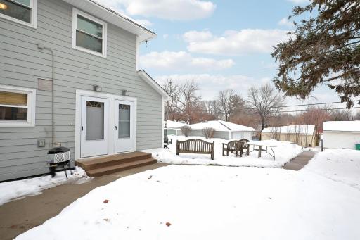 Outside side entrance with great outdoor space