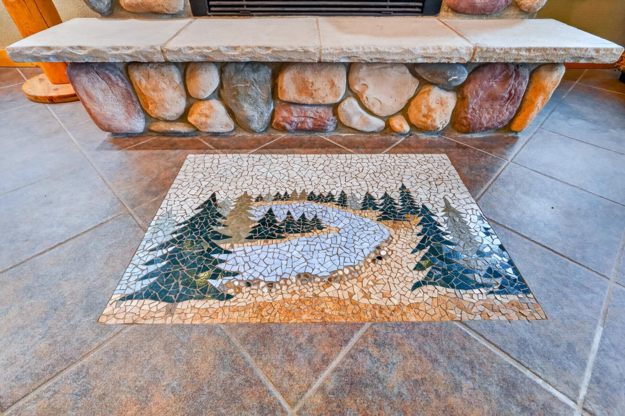 FIREPLACE FLOOR MOSAIC