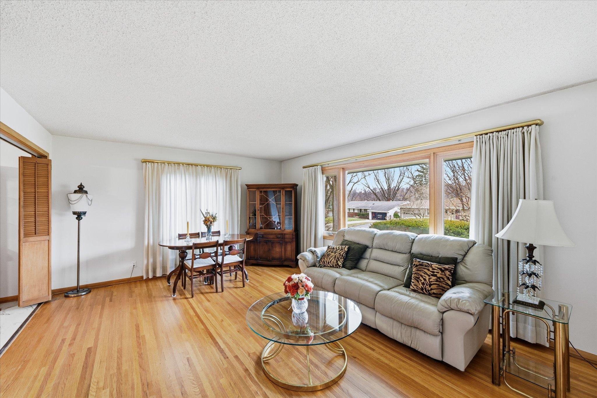 Sunny west facing windows in living room