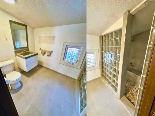 Upper-level bath offers additional convenience and flexible use of space.