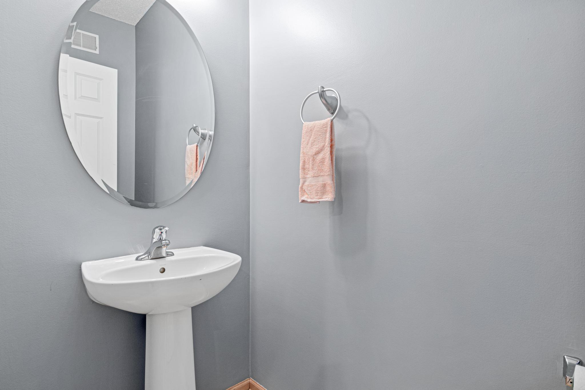 Main level half bath