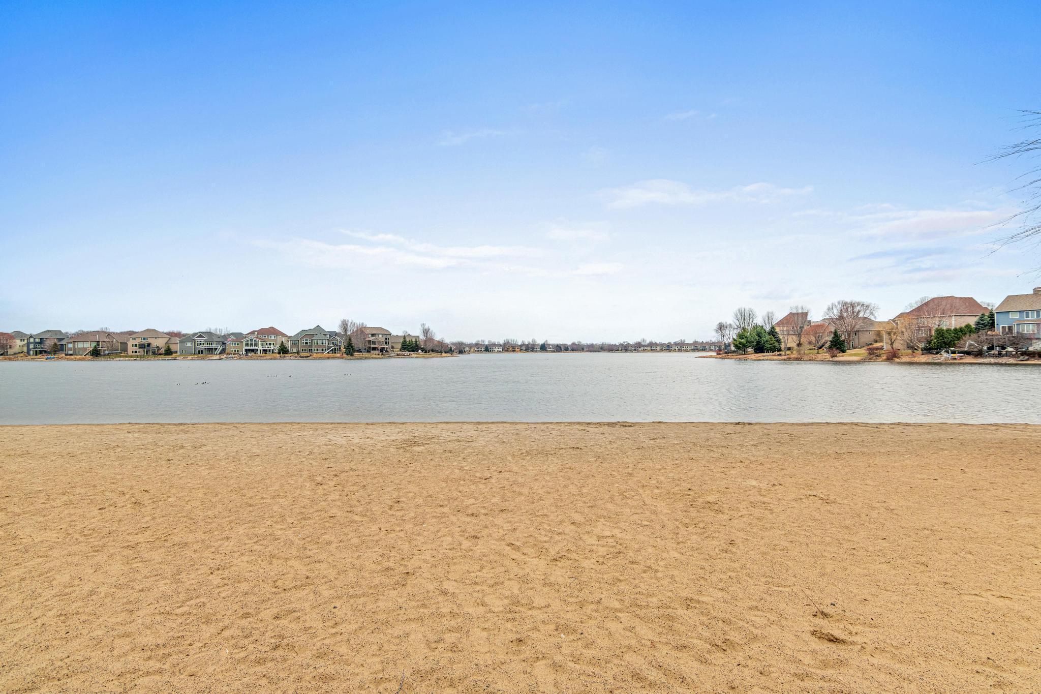 The community beach will look warm and inviting soon!