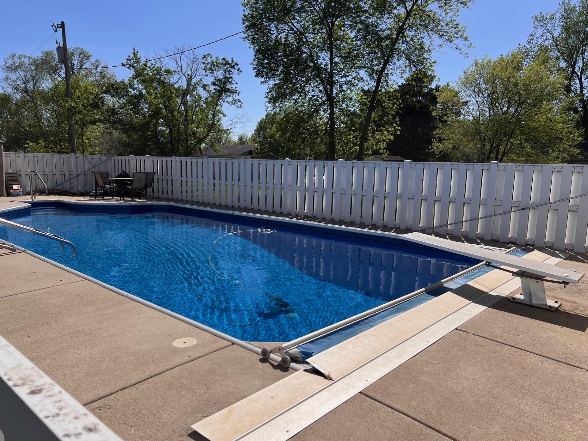 In-ground 9 ft deep pool