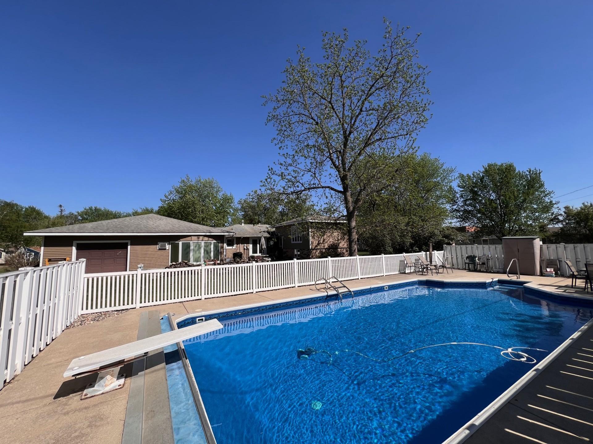 Pool with new $10,000 pool liner