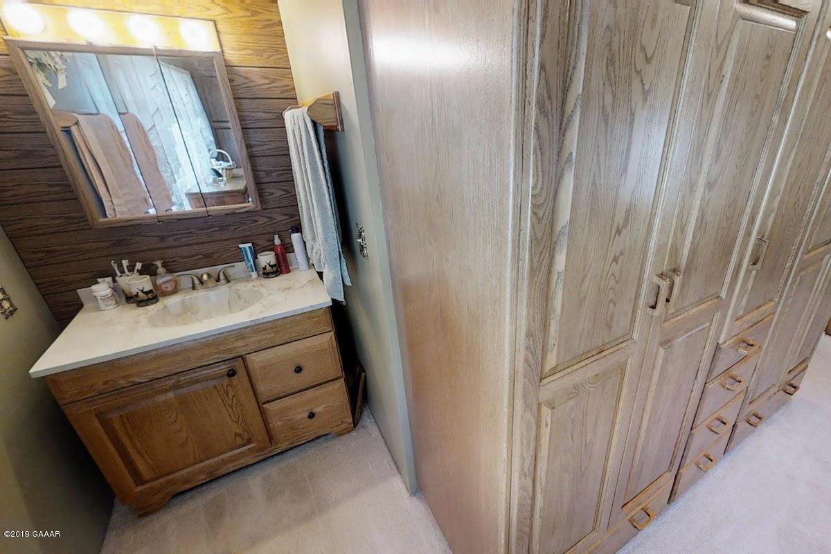 Bedroom 1 with vanity