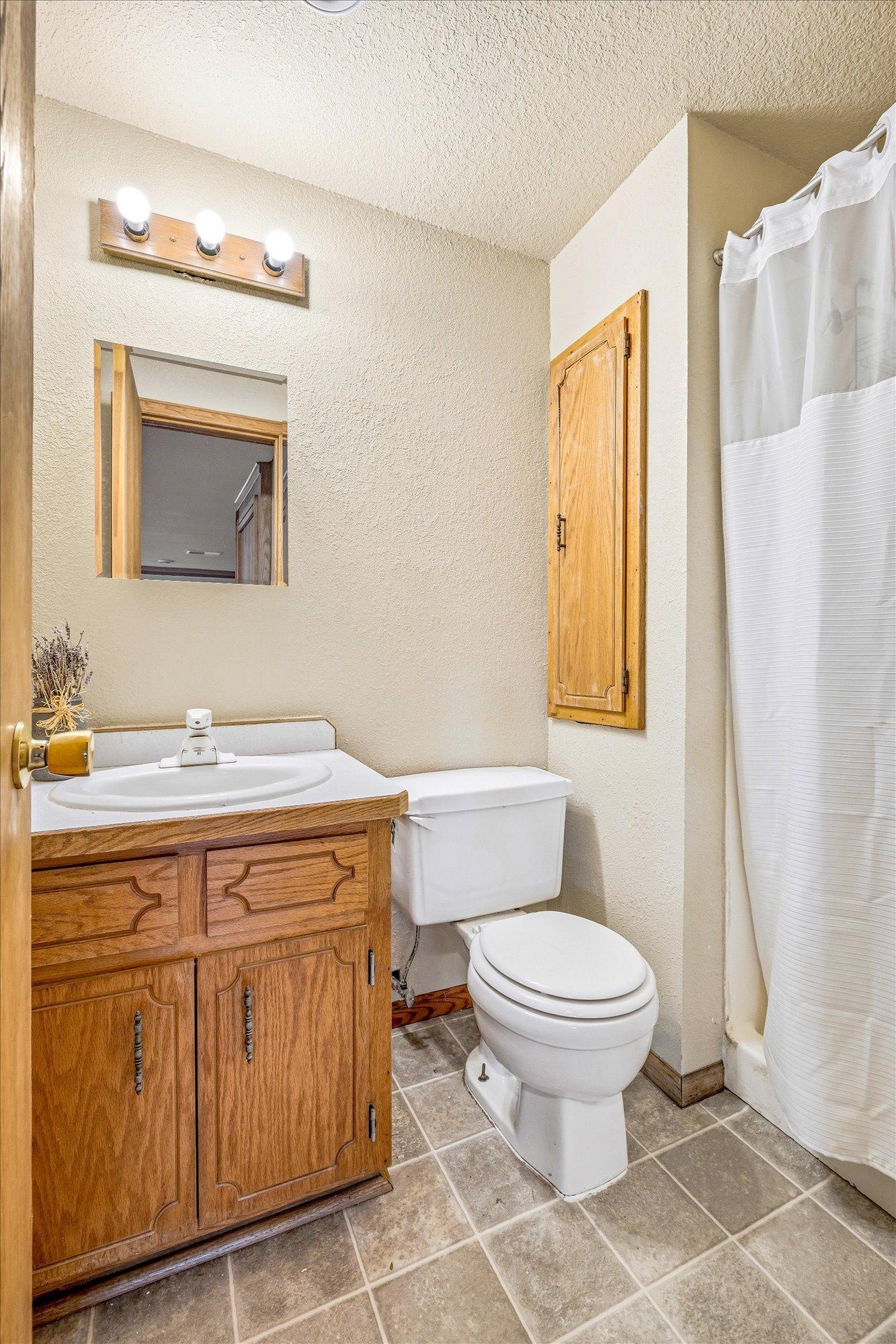 Lower bathroom with shower