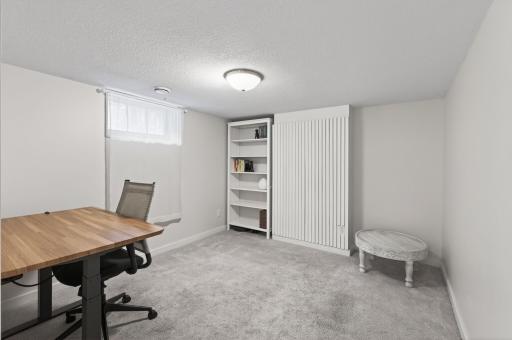 Lower level space that is currently used as an office.