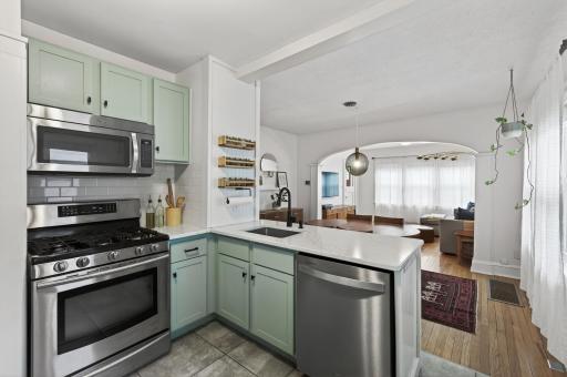 New dishwasher and nice quartz counter tops.