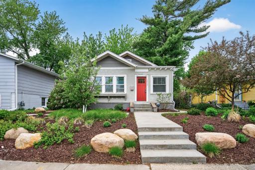 Welcome home! The front yard was landscaped in 2025 and has lots native plants.