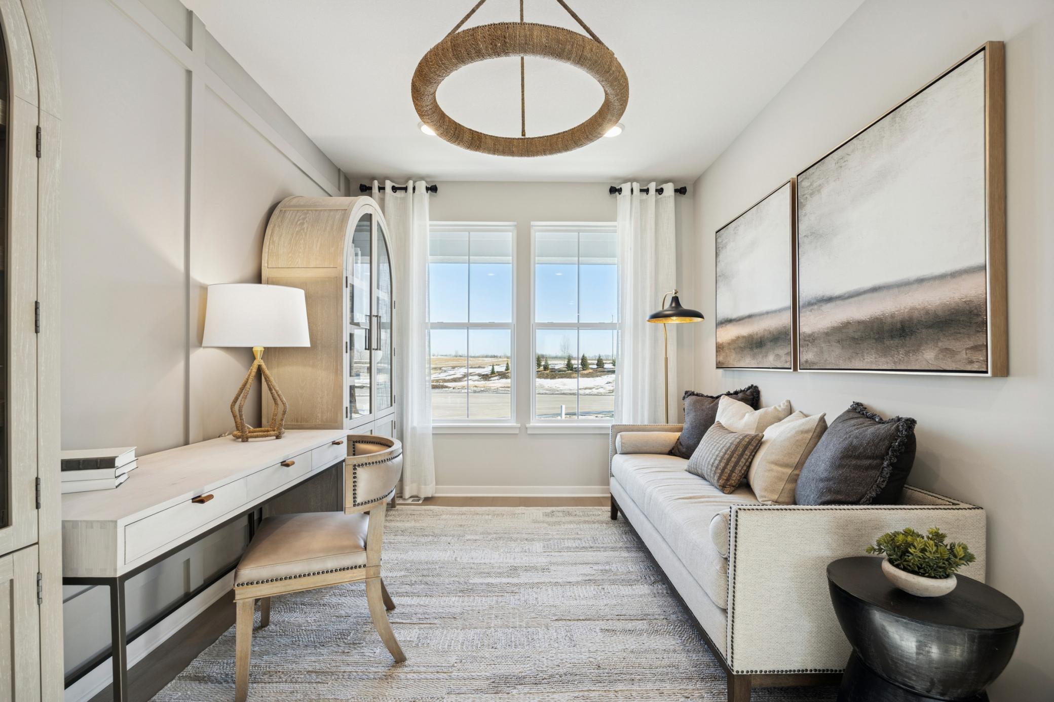 Versatile flex room offers endless possibilities perfect as a home office, guest room, play area, or hobby space. Neutral tones and ample natural light make it easy to customize to your needs.