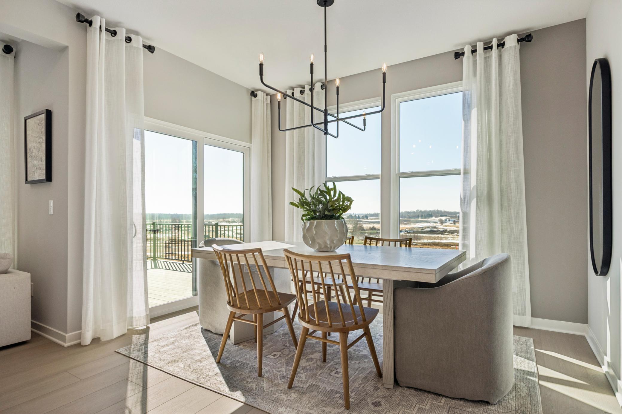 Bright dinette off of kitchen.