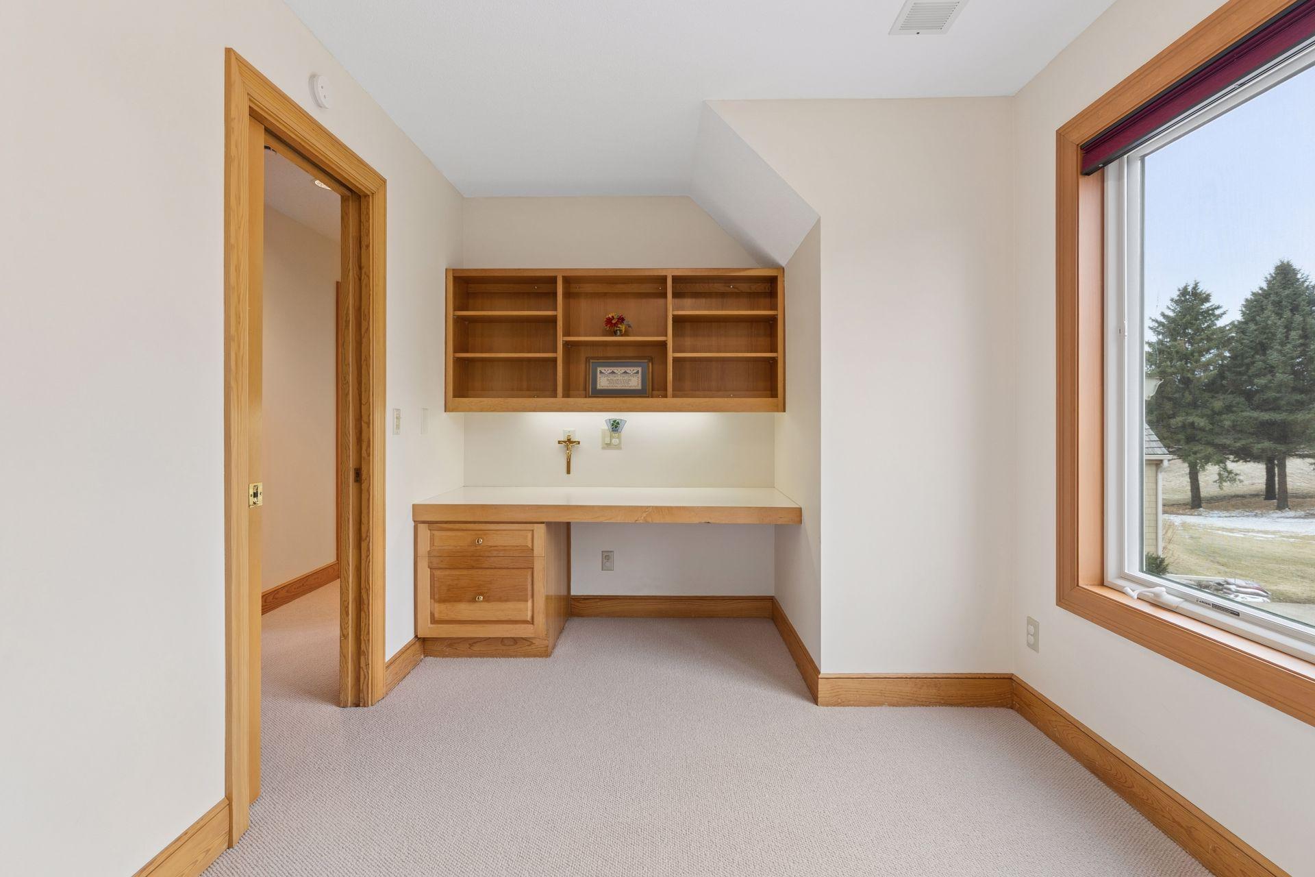 A hobby room is the perfect homework nook or space for you to set up your arts and crafts.