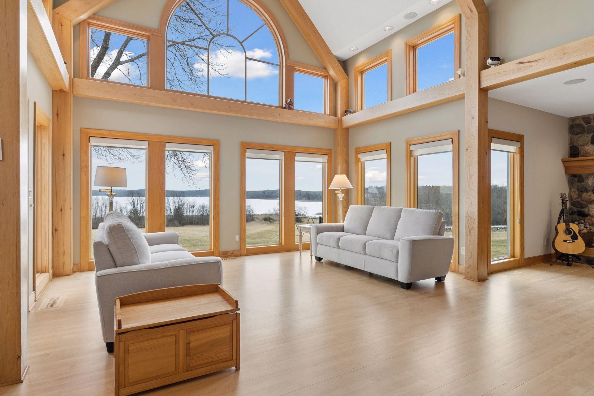 Step inside to discover a vaulted Great Room that overlooks the lake.