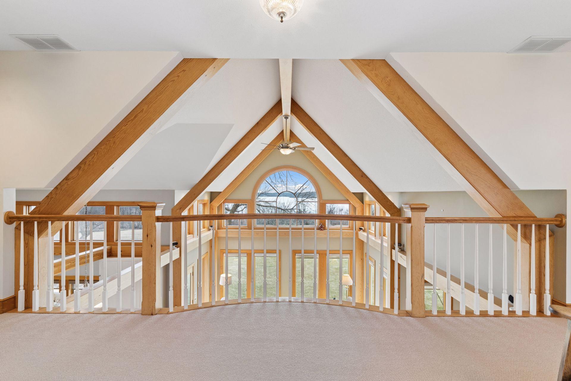 The loft overlooks the great room.