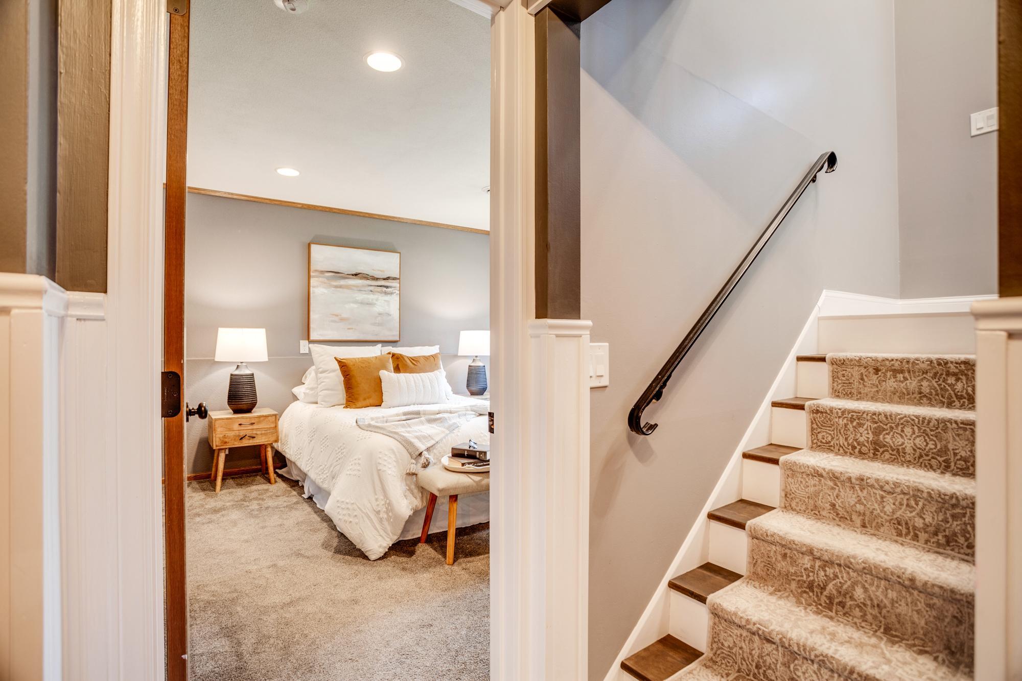 On the lower level you'll find a spacious 3rd bedroom with walk-in closet and 3/4 bath