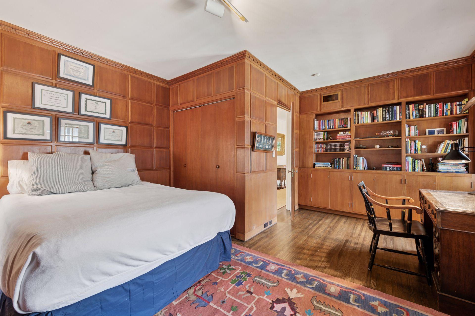 Wood paneled bedroom 3 ( would make a great office too)