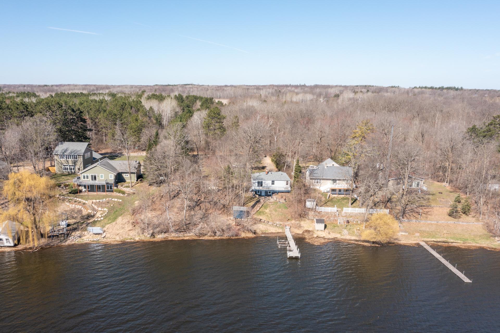 Beautifully maintained home nestled along a picturesque stretch of shoreline.