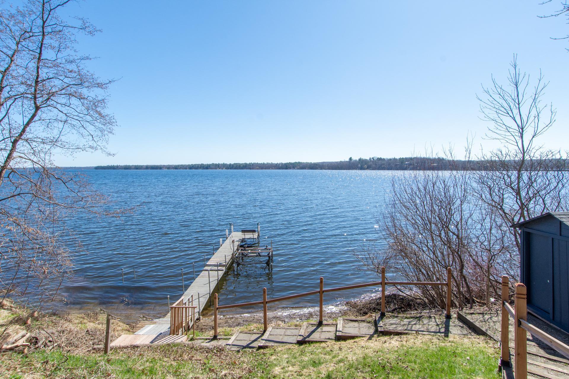 Enjoy swimming, boating, and fishing right from your backyard.