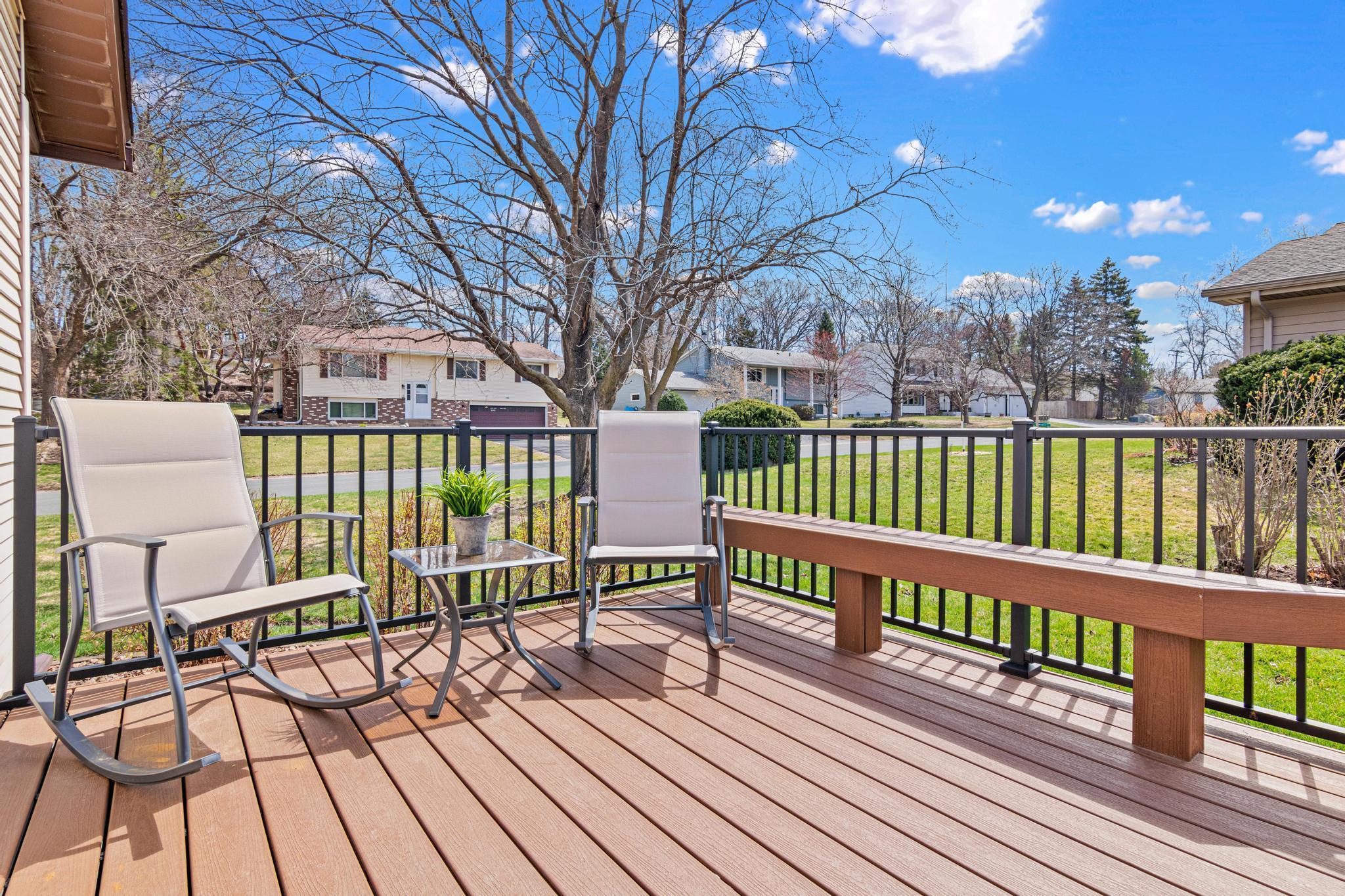 Enjoy your favorite beverage at the end of the day- or soak up some vitamin D! Newer maintenance free deck is the perfect place to spend the summer months.