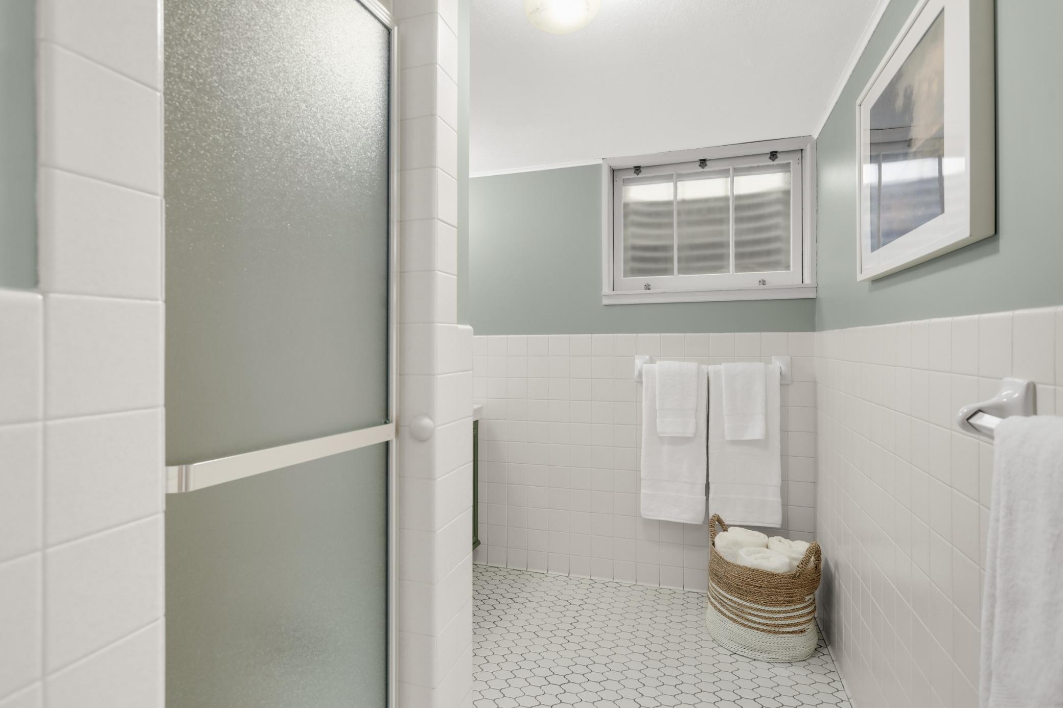 Large 3/4 lower level bath