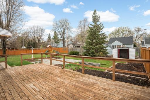 Large deck for entertaining