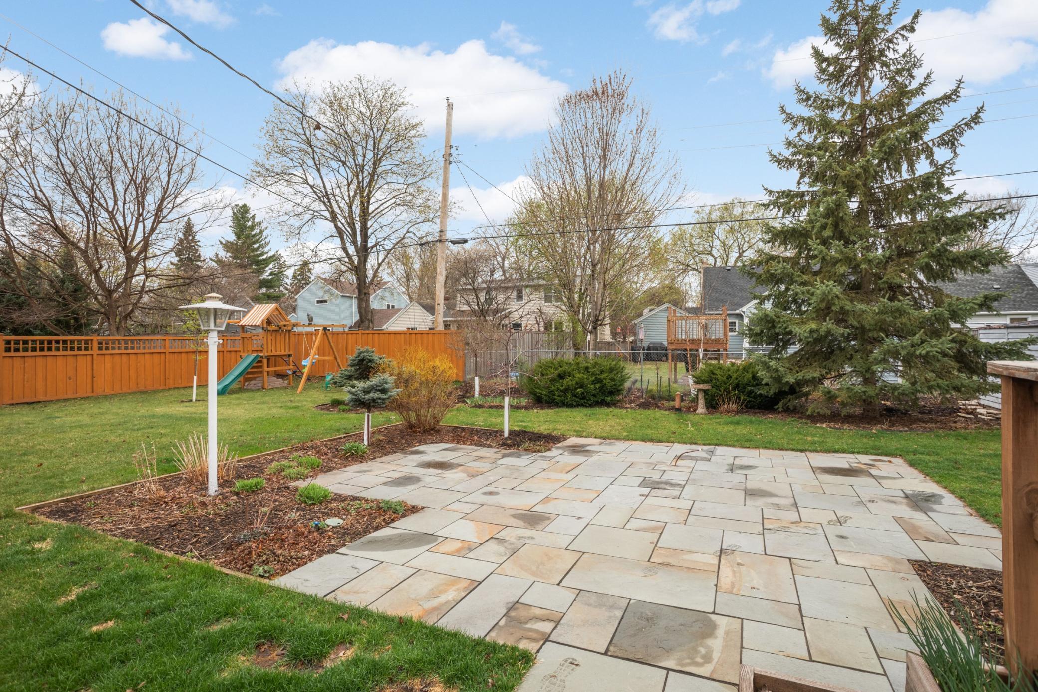 New patio with natural gas for firepit or grill