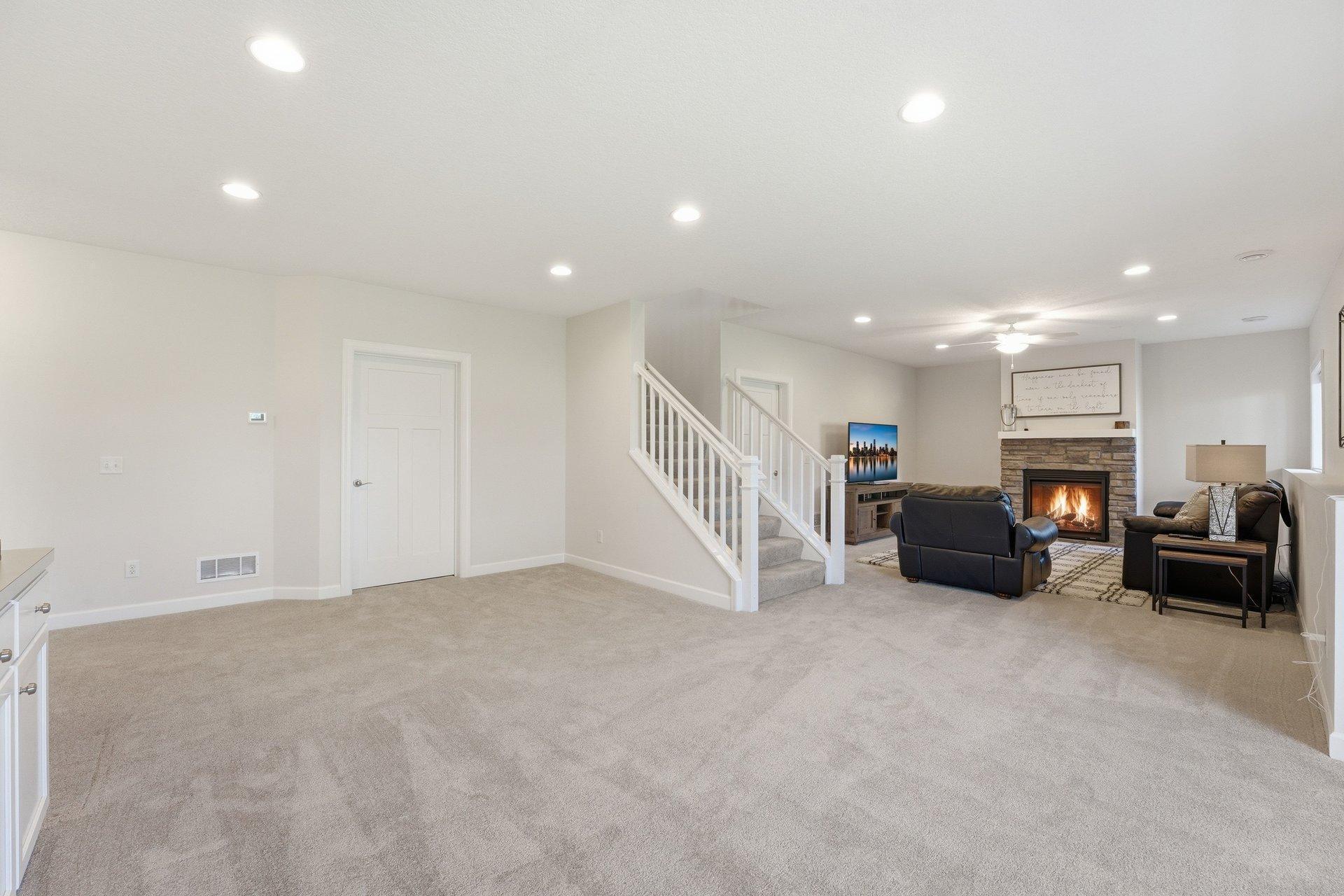 View to lower level family room