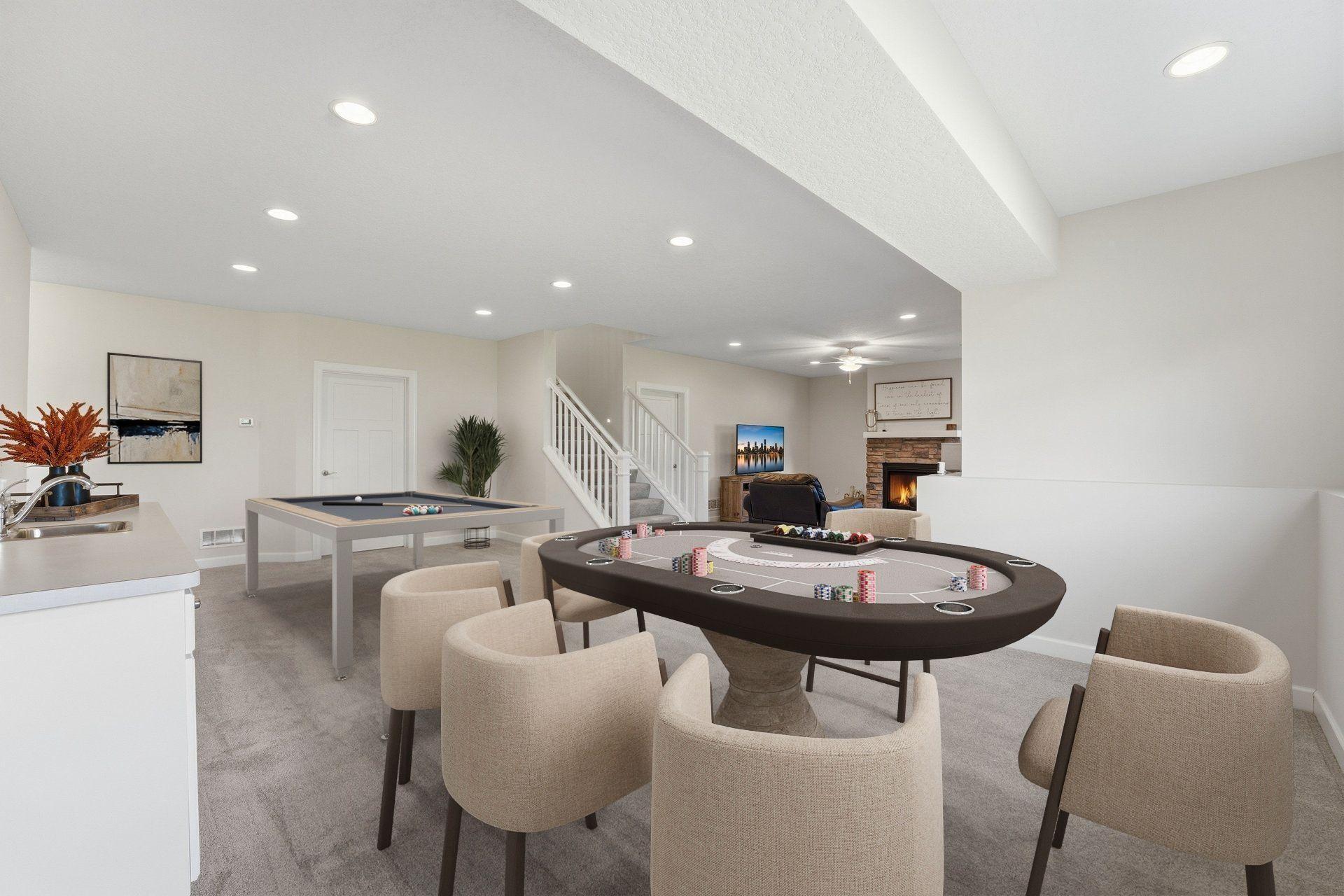 View to lower level family room