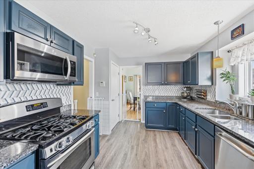 Newly updated kitchen with stainless appliances