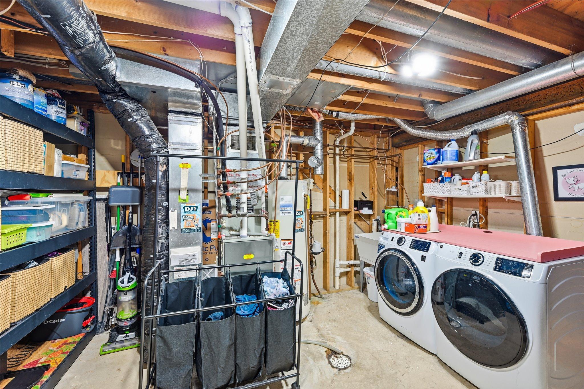 Lower level utility/laundry/storage room