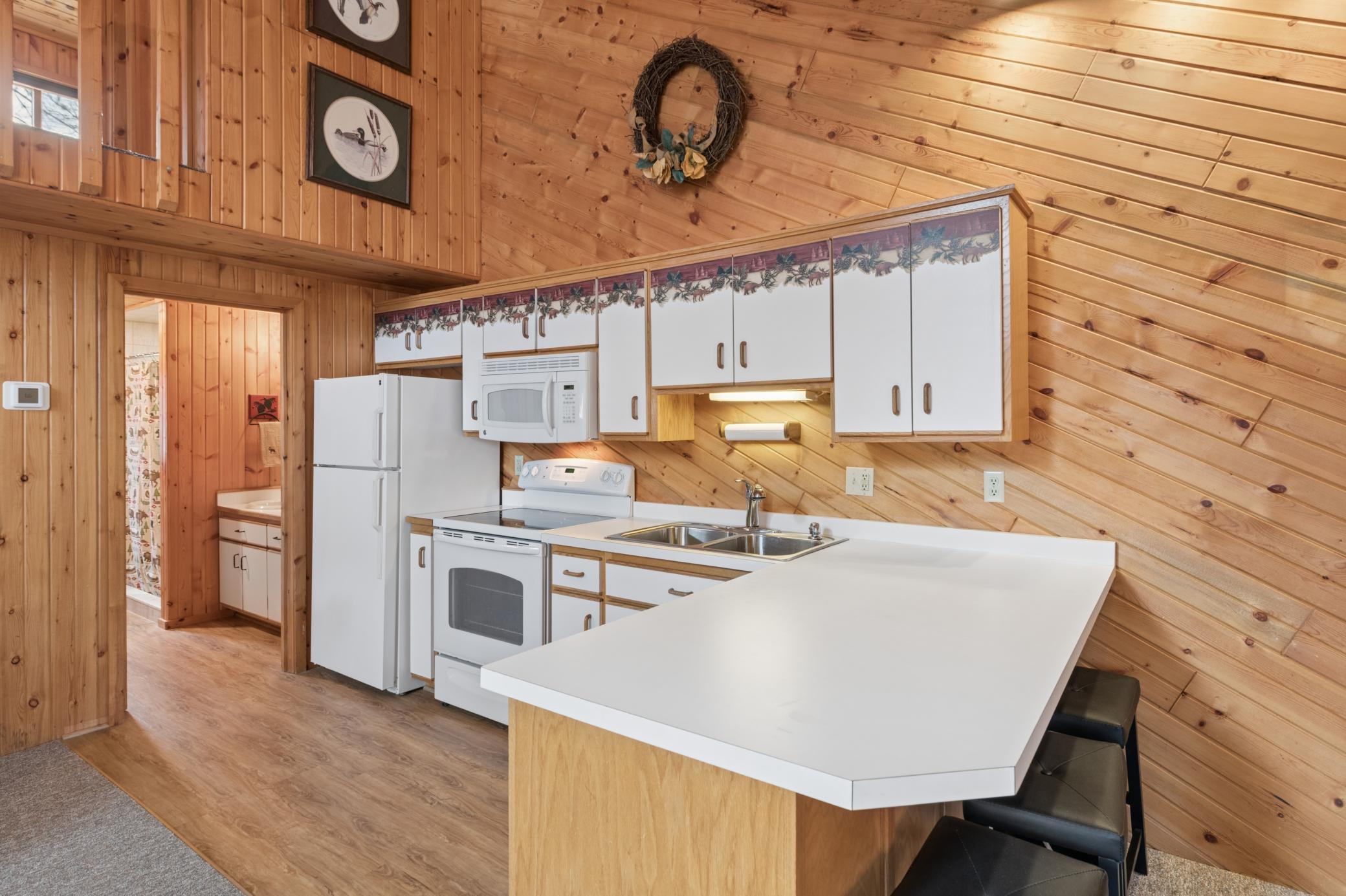 Bar stools for additional seating at the kitchen counter...additional seating.