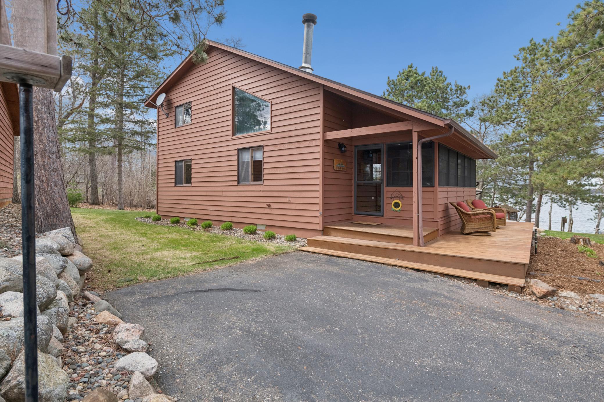 You get deck seating towards the lake, screened porch area, and then the main townhome. Perfect!