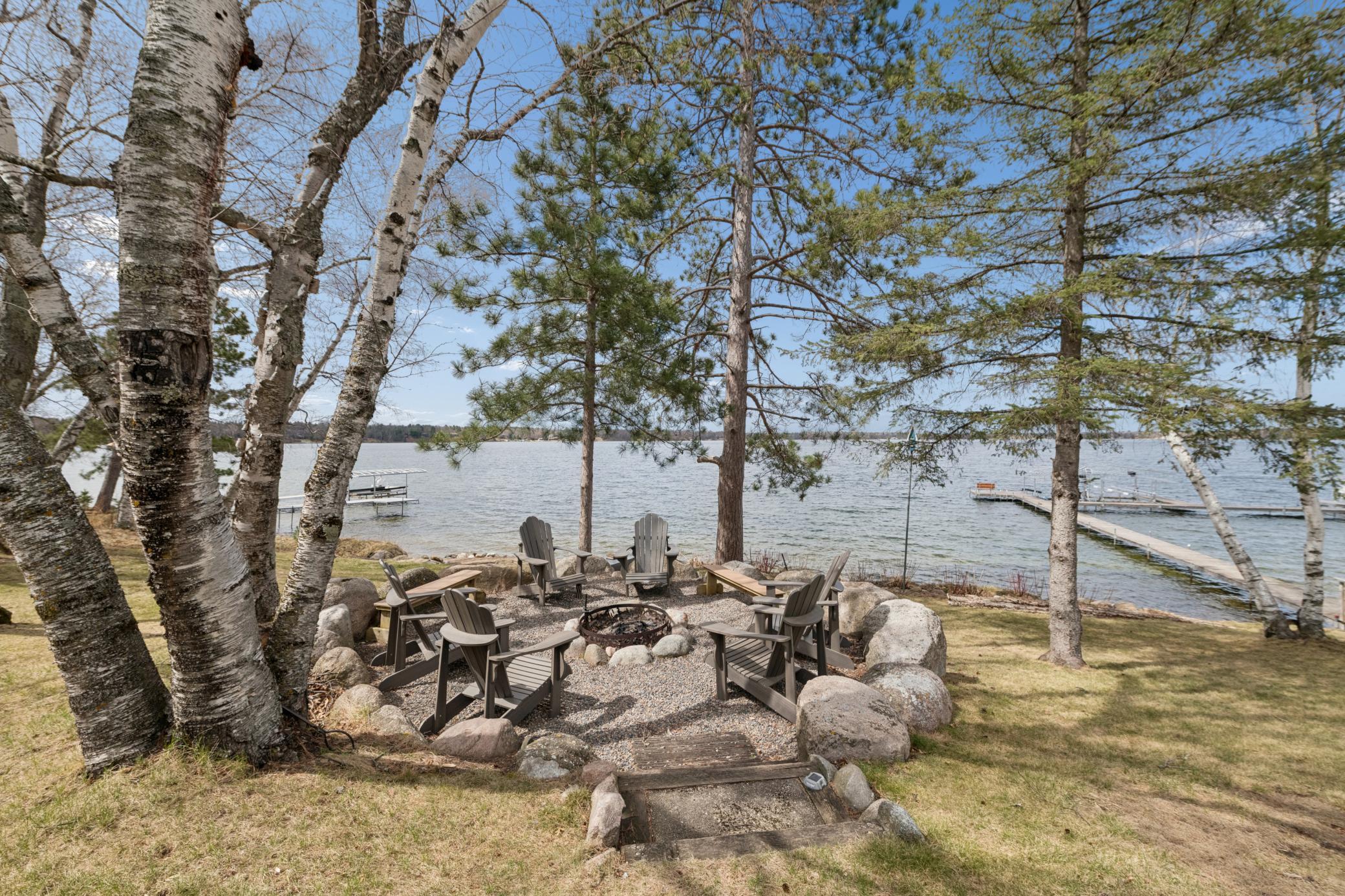 Huge shared firepit area!