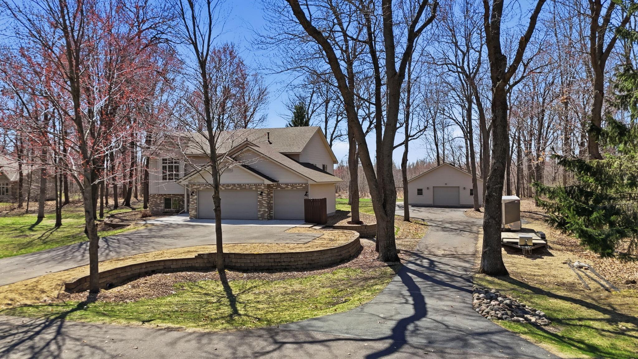 Separate driveway to detached shop