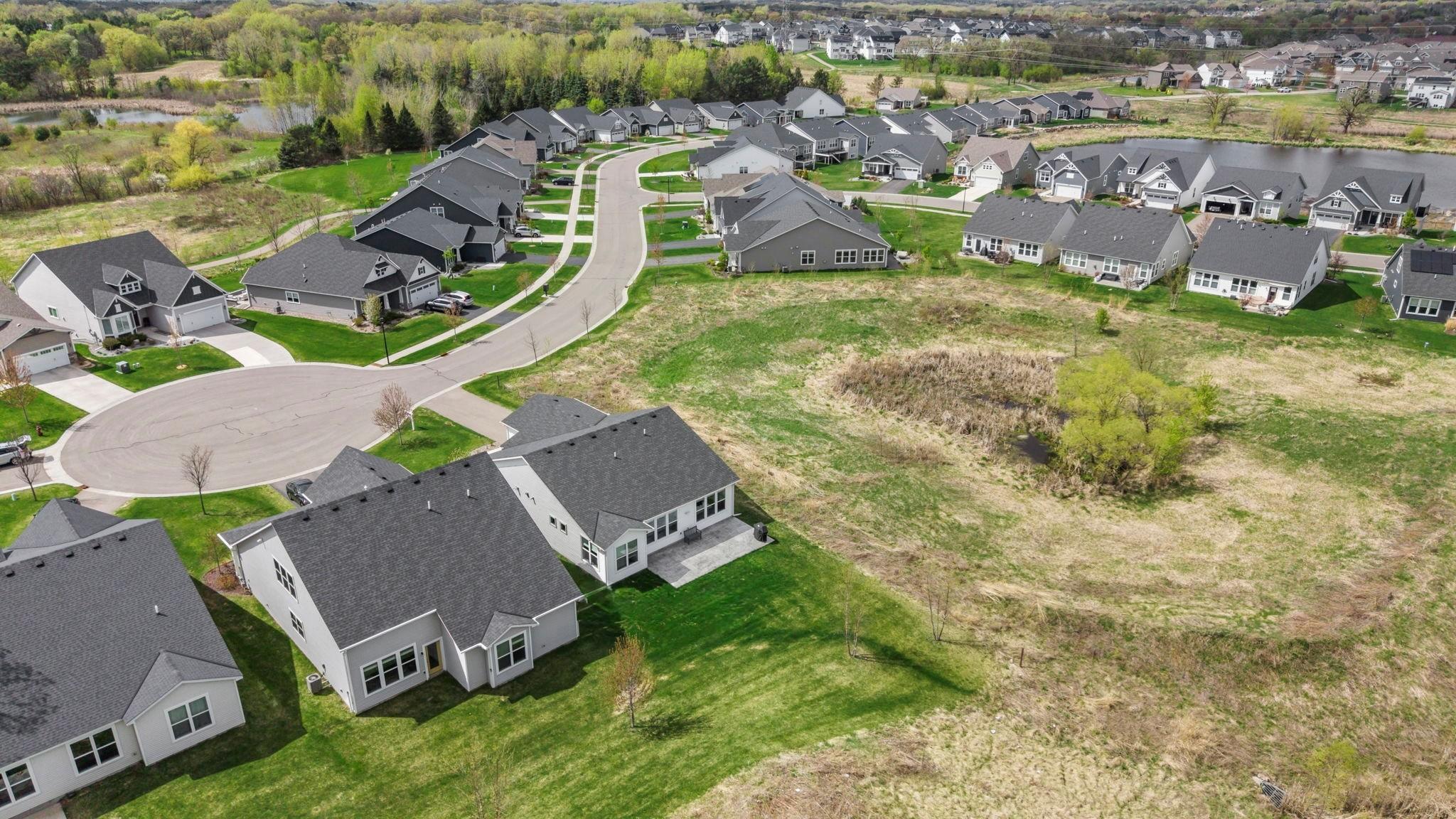 Aerial view of the property