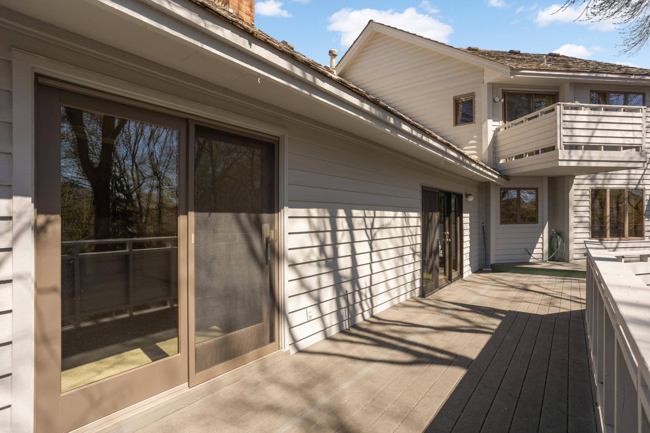 Lovely deck and view of upper deck off the loft area