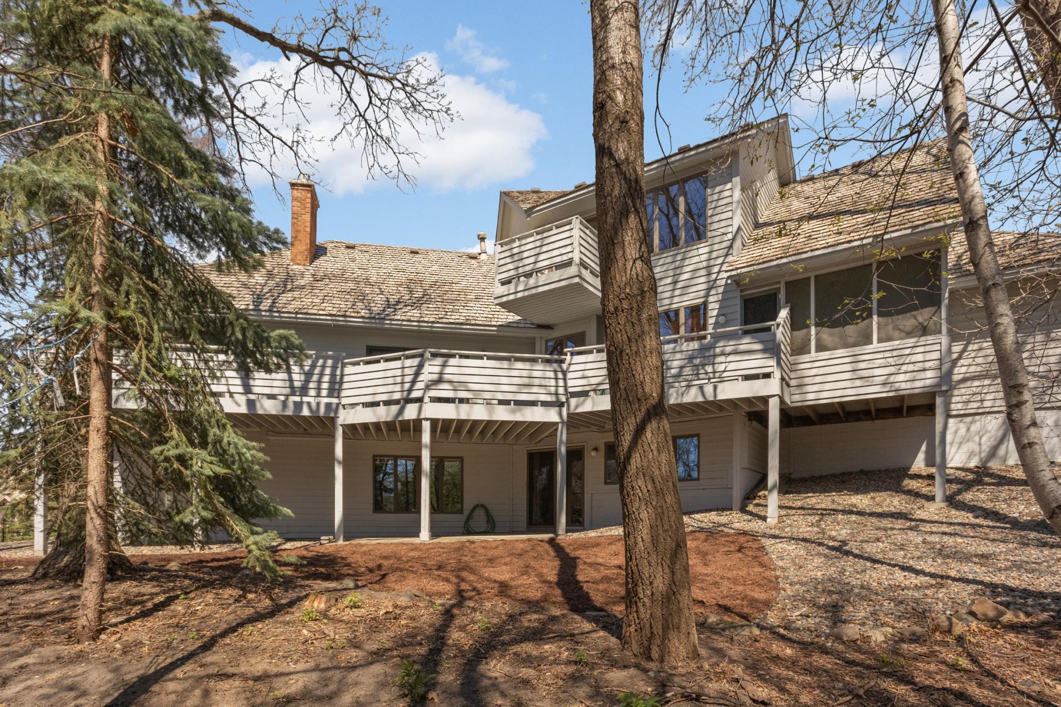 What a spectacular view from the back yard of this home. Fresh mulch just installed!
