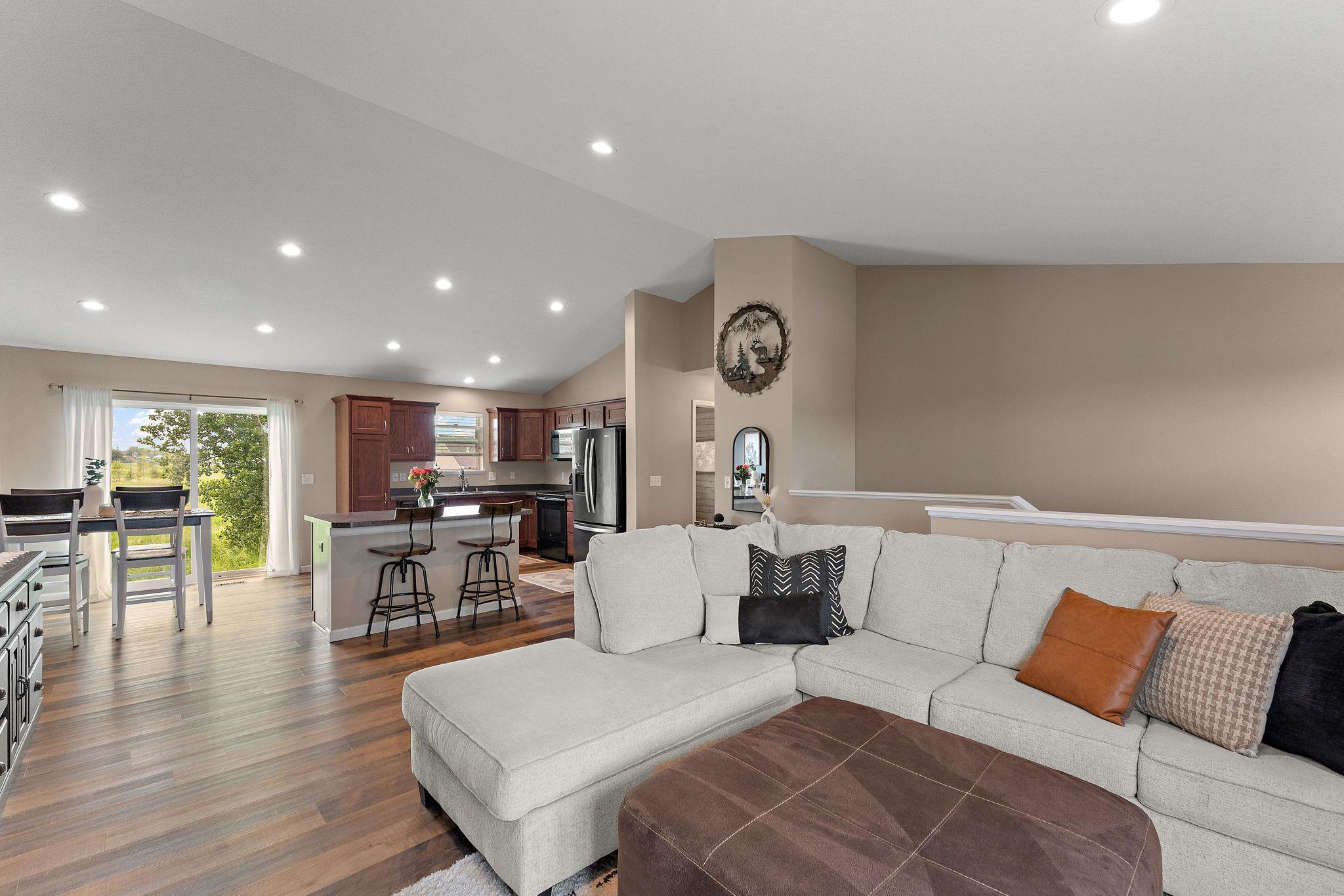 Lovely floor plan is very inviting. Plenty of natural light makes this a very cheerful home!