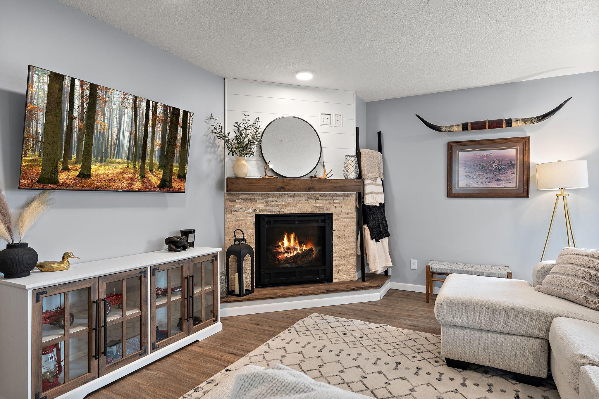 Enjoy a cozy fire for rainy days or cold winter nights! Just add a movie and some popcorn!