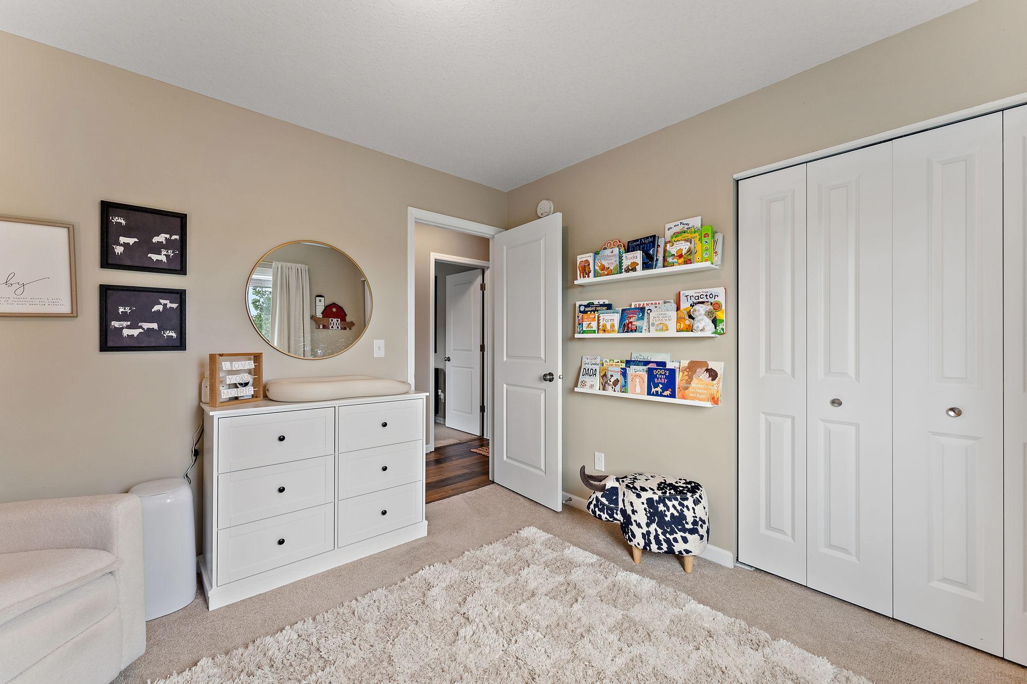 Great space, carpeted flooring