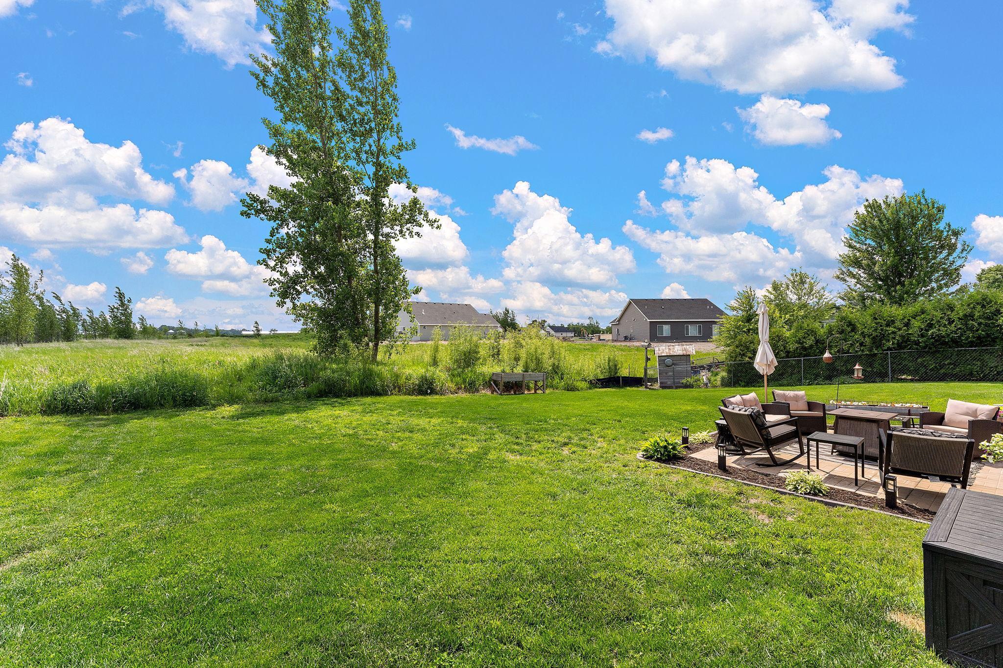 Love the yard and patio space! Enjoy your ice tea and a good book!