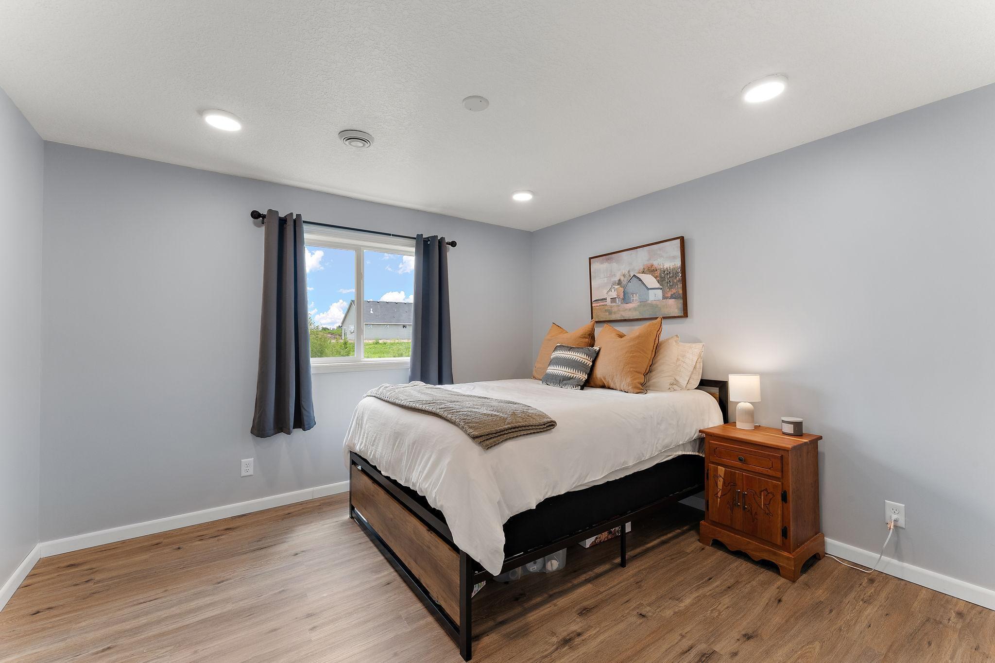 Lower level has two bedrooms and very large walk-in closet.