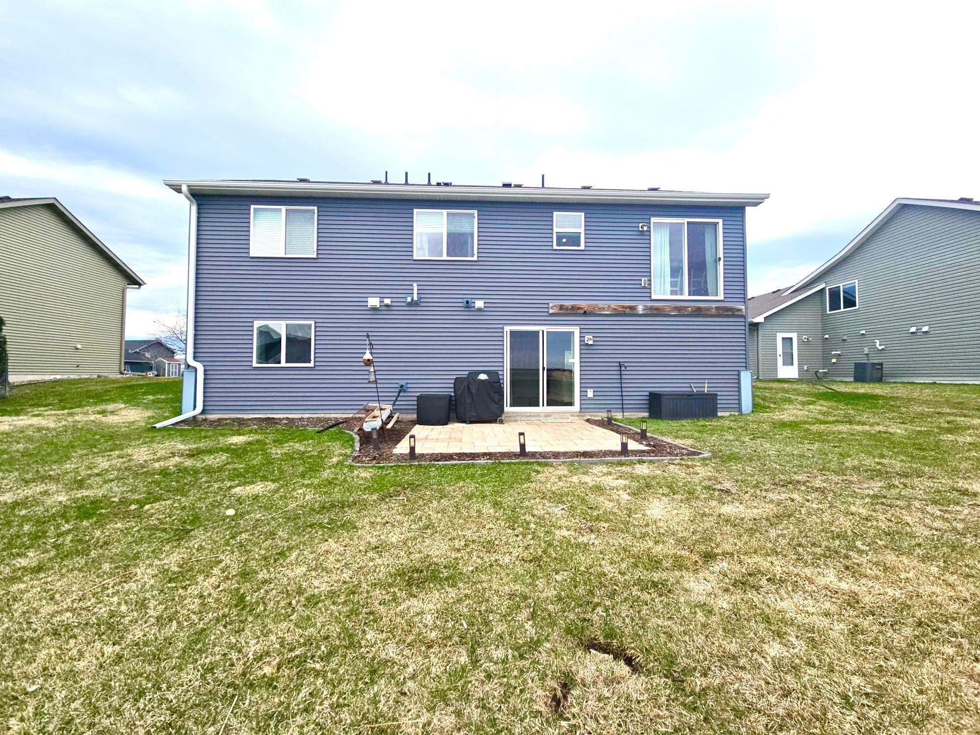 Spring view of backyard